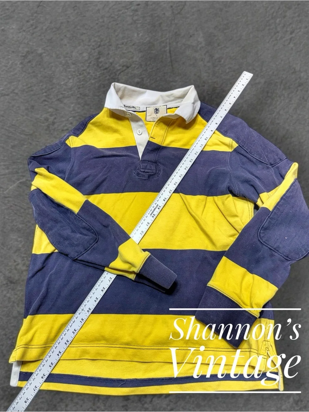 J. Crew Lancaster Men’s sz Large  Broken In Striped Rugby Jersey A49